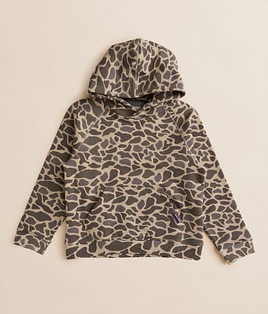BURLEBO Boys - Camo Hooded Sweatshirt front view