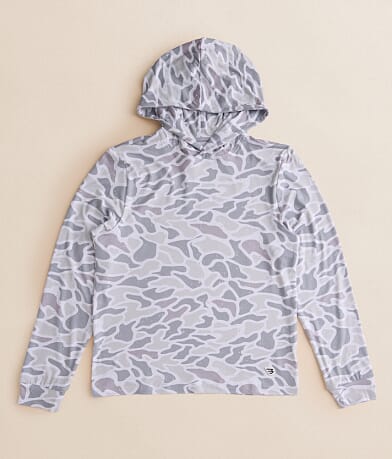BURLEBO Boys - Camo Performance Hoodie front view