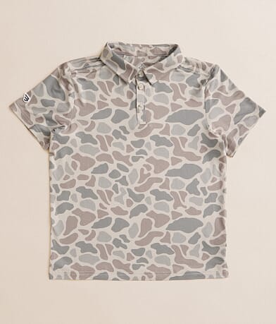 BURLEBO Boys - Classic Deer Camo Polo front view