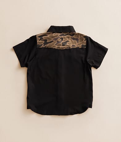 Boys - Camo Western Performance Stretch Shirt thumbnail 2