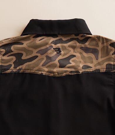 Boys - Camo Western Performance Stretch Shirt thumbnail 3