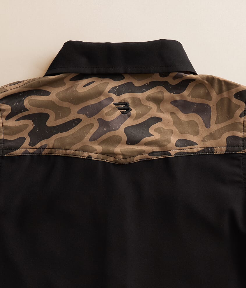 Boys - Camo Western Performance Stretch Shirt
