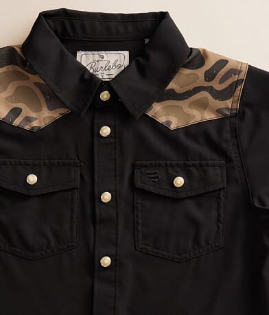 Boys - Camo Western Performance Stretch Shirt thumbnail 5