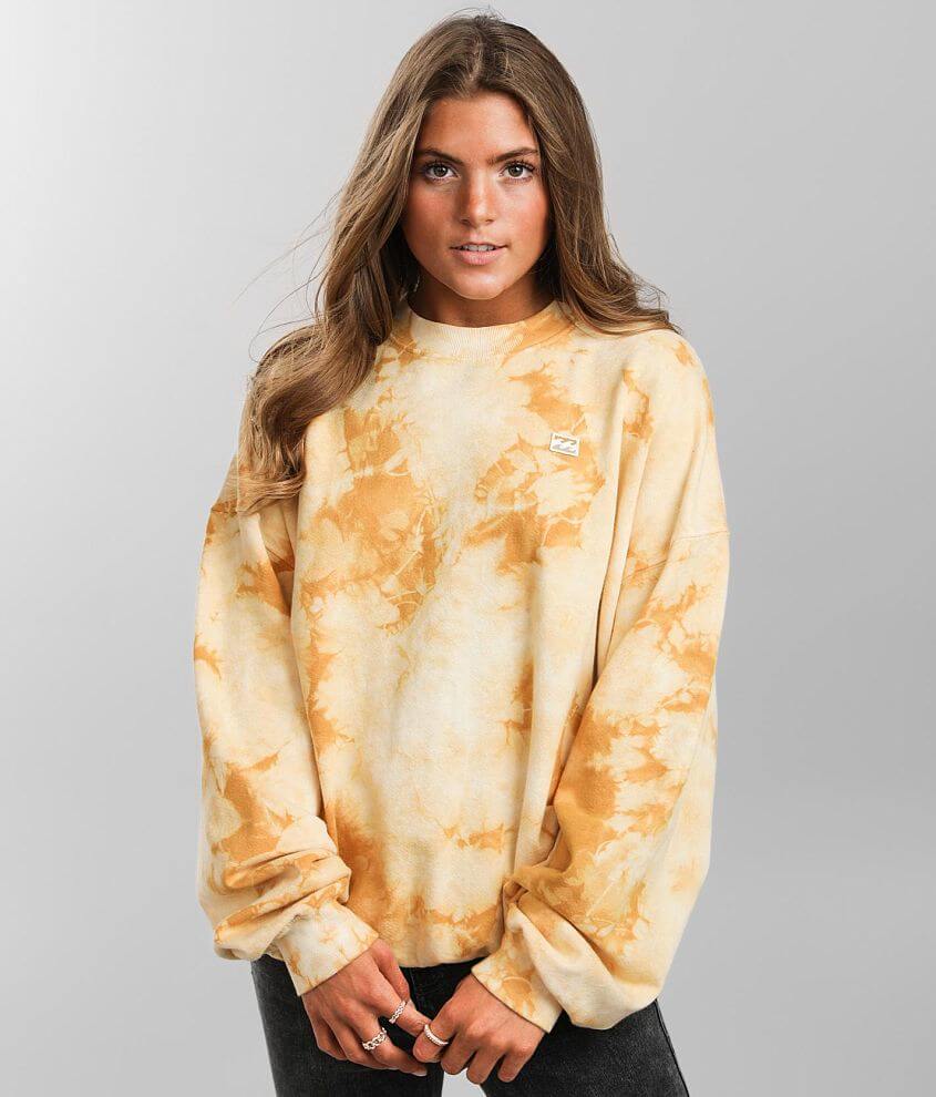 Billabong Ride In Tie Dye Oversized Pullover front view