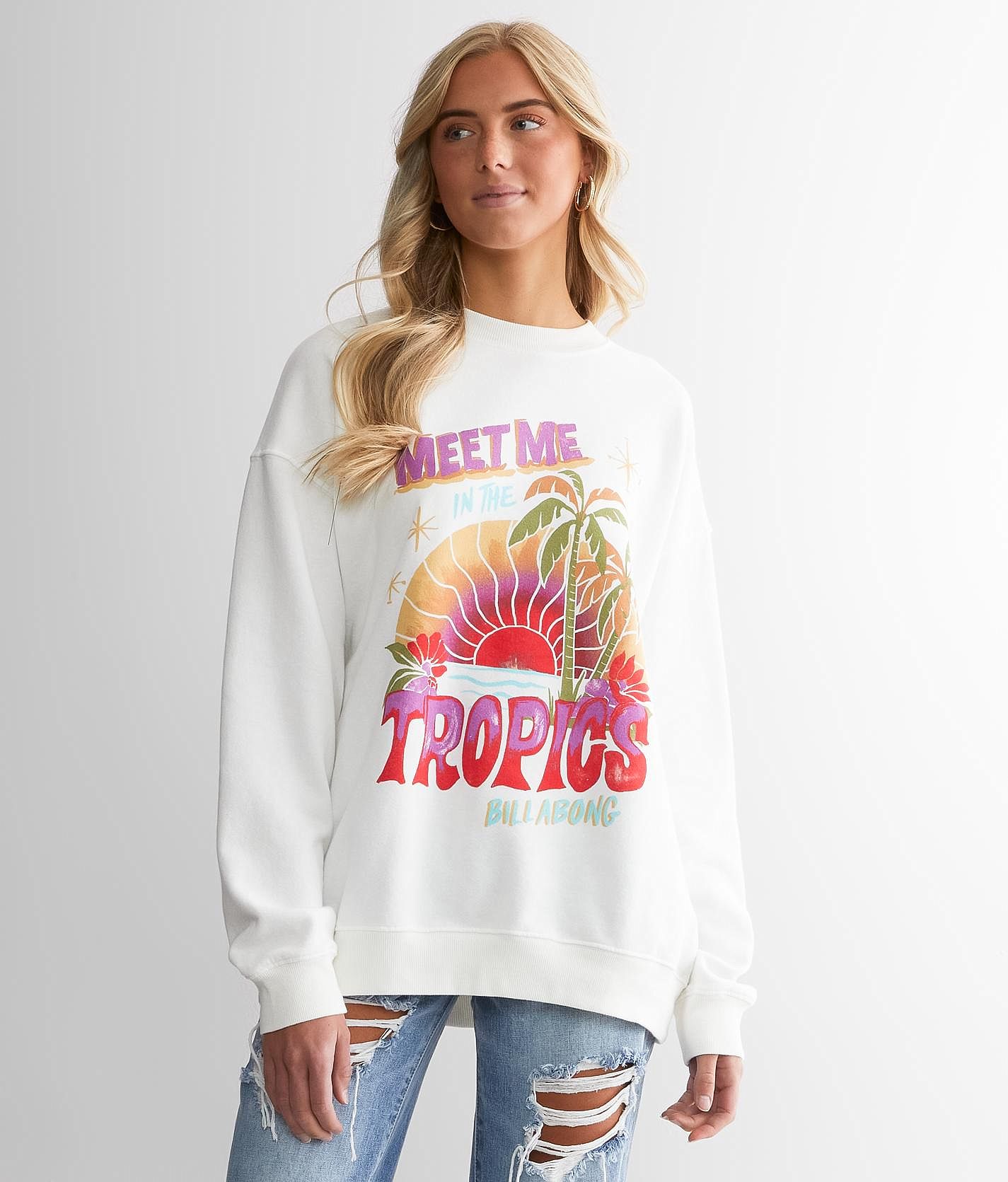 優待特典一覧 Oversized In Ride Billabong Pullover Sweatshirts Women's - ミュージシャン