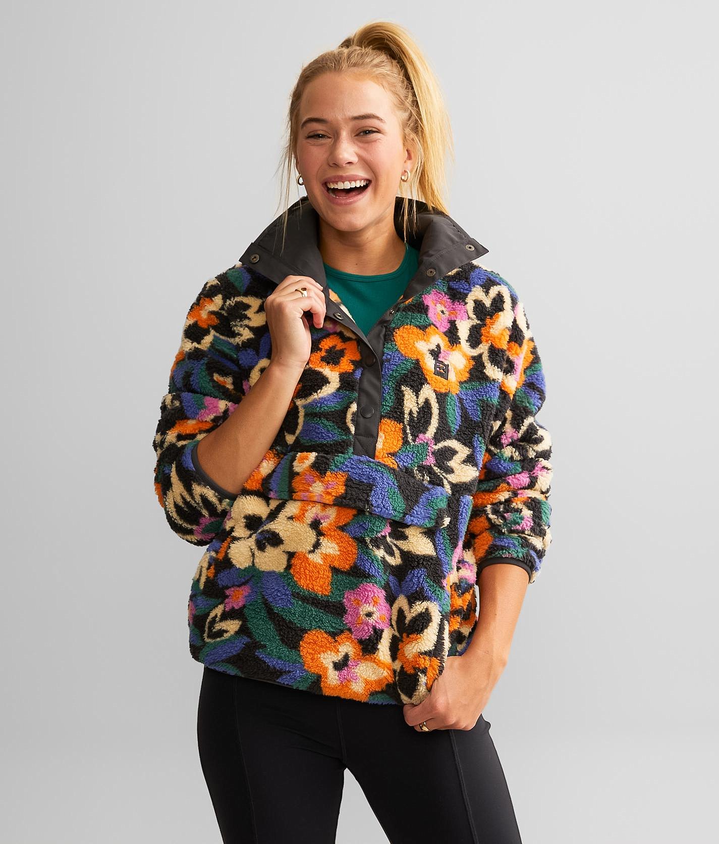 Billabong Switchback Fleece Pullover - Women's Sweatshirts In Multi ...