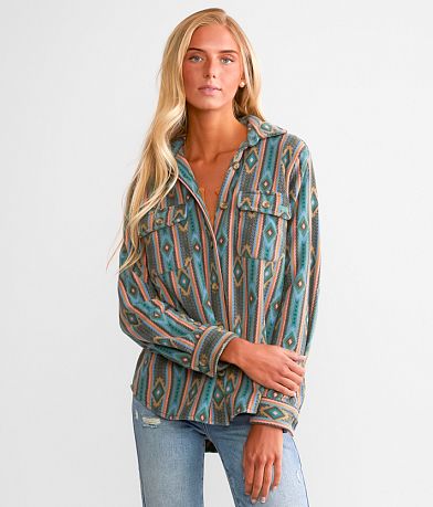 Billabong Forge Fleece Flannel Shirt front view