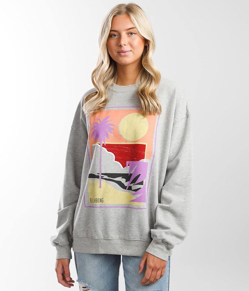 Billabong Ride In Pullover Sweatshirt - Women's Sweatshirts in Athletic  Grey