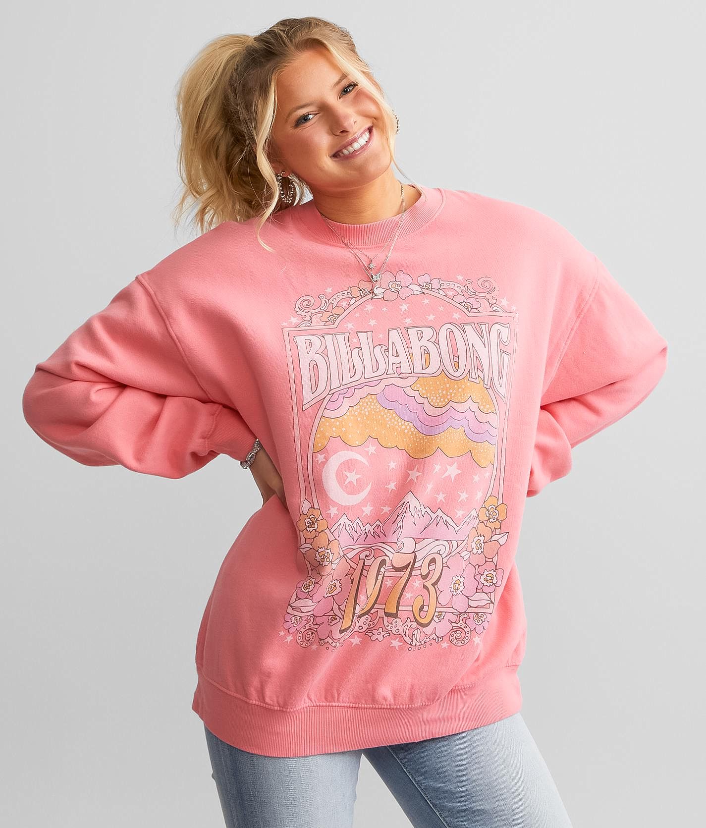 Billabong pink outlet hoodie