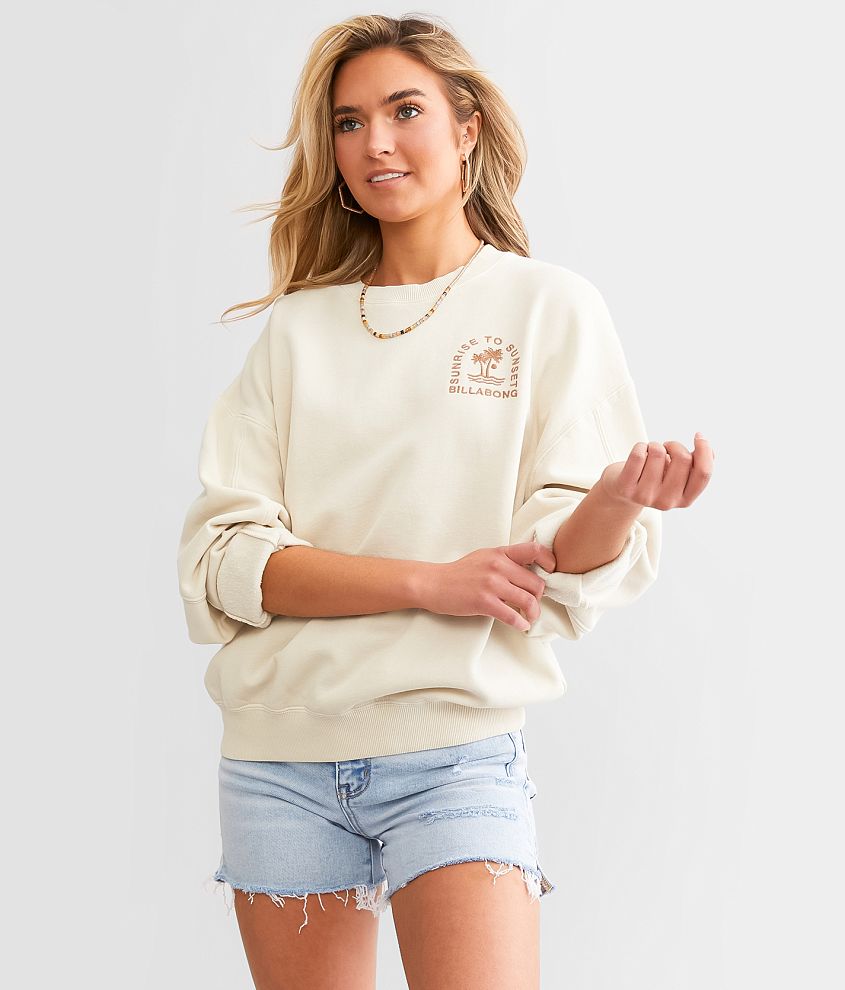 Billabong hot sale white sweatshirt