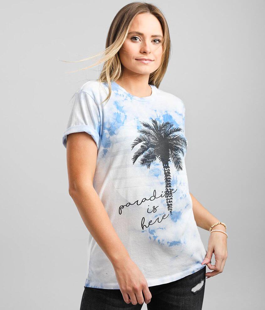 Billabong Palm Trip Tie-Dye T-Shirt - Women's T-Shirts in Ice Blue | Buckle