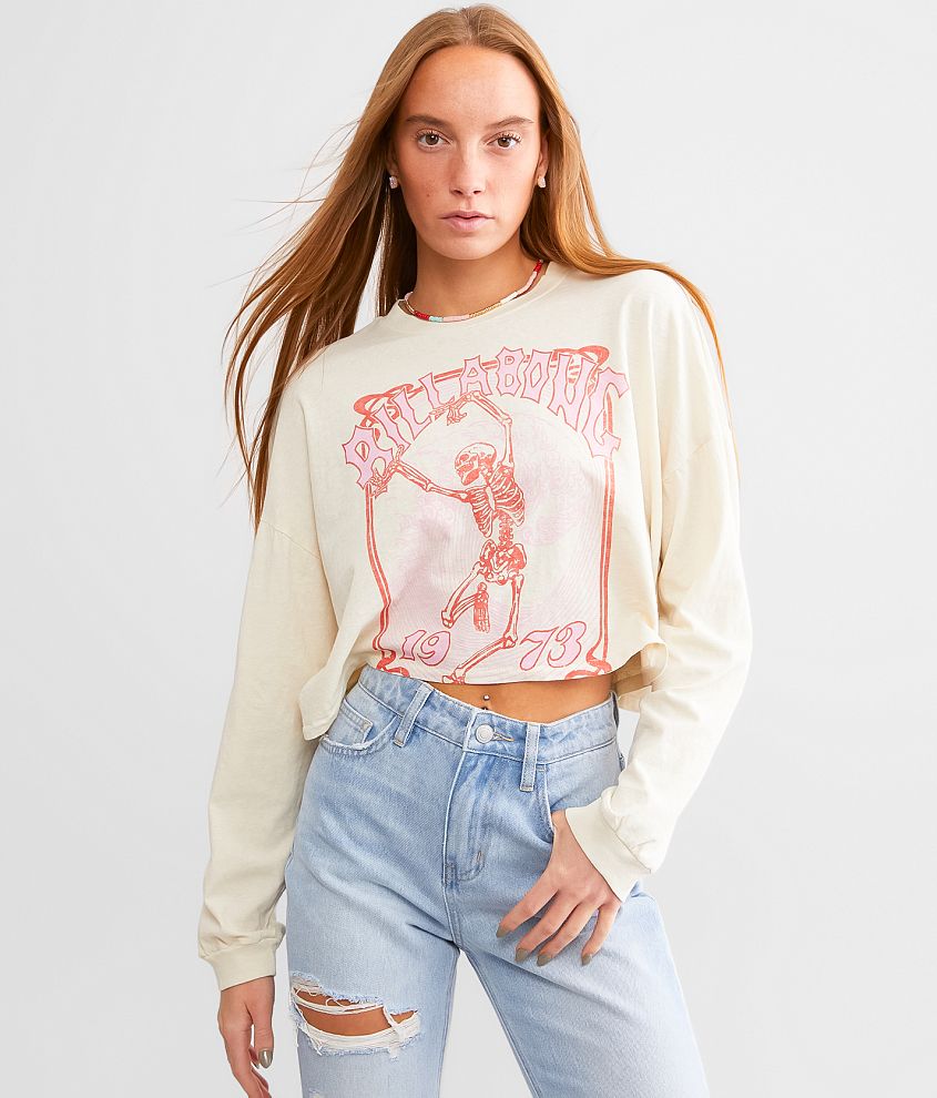 Billabong Beach Boyfriend Cropped T-Shirt front view