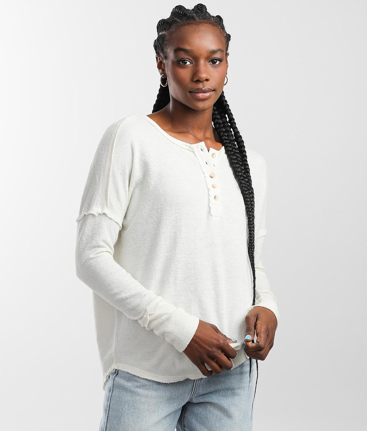 Billabong New Anyday Henley - Women's Shirts/Blouses In Salt Crystal ...