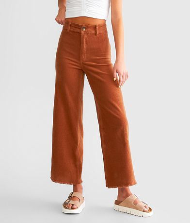 Billabong Free Fall Corduroy Wide Leg Straight Pant front view