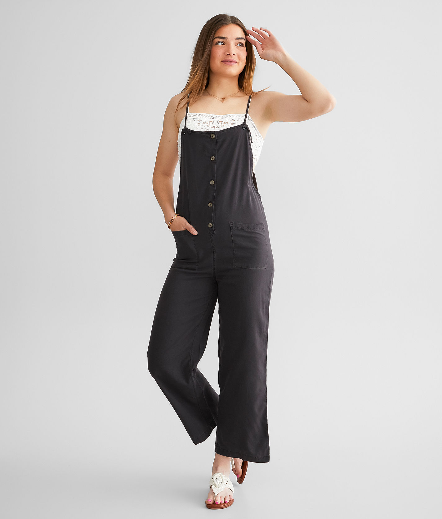 Billabong Beach Cruiser Overalls - Women's Rompers/Jumpsuits in Off Black |  Buckle