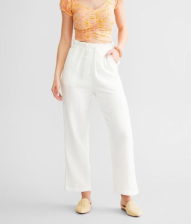 Billabong Wander On Paper Bag Pant full left side view
