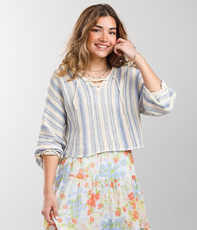 Billabong So Sweet Cropped Sweater front view