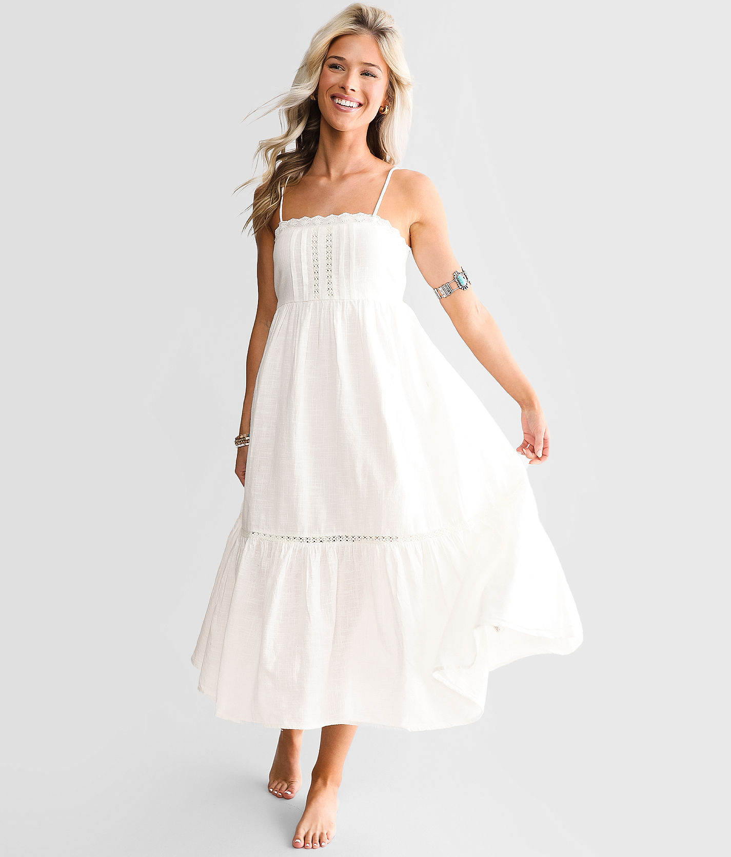 billabong white beach dress Billabong - La Plage Dress - Salt Crystal main image 1