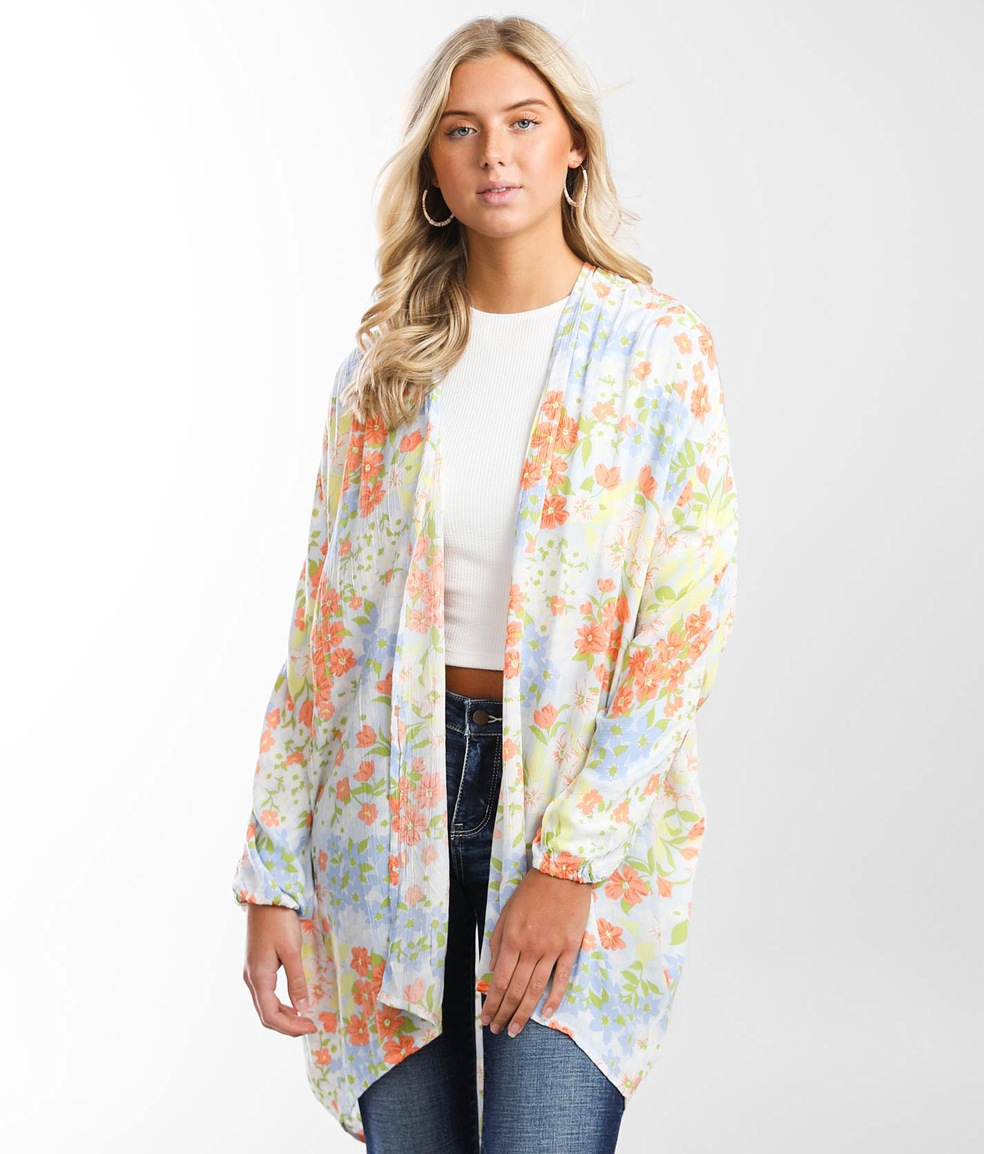 BILLABONG タイダイ柄 ロンスプ Billabong Flore Me Kimono - Women's Kimonos in Happy Hour