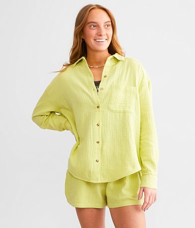Billabong Right On Gauze Shirt full left side view