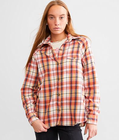 Billabong Best Time Plaid Shirt full left side view