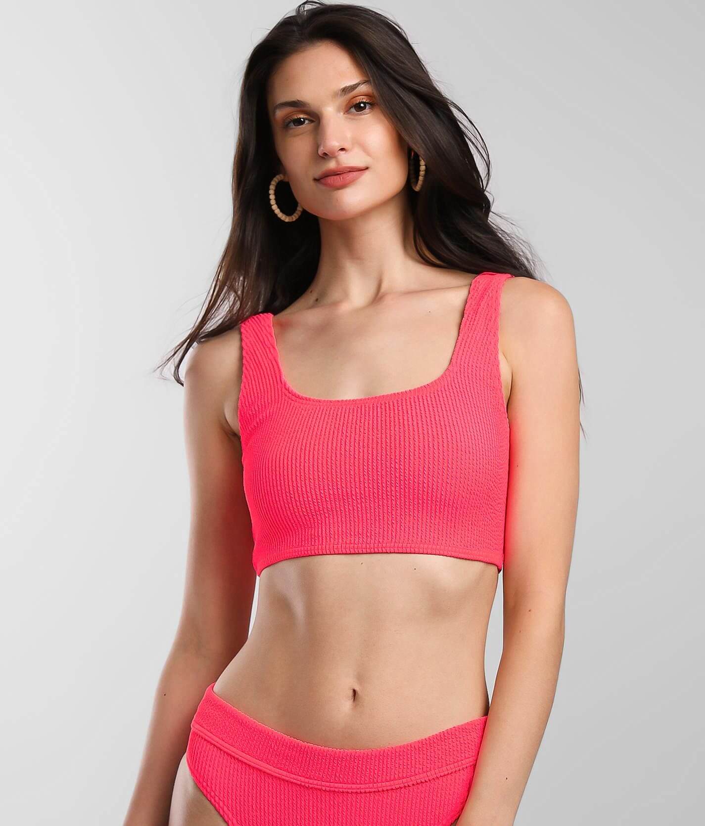 Billabong Summer High Cropped Tank Swim Top - Women's Swimwear in Pink  Punch