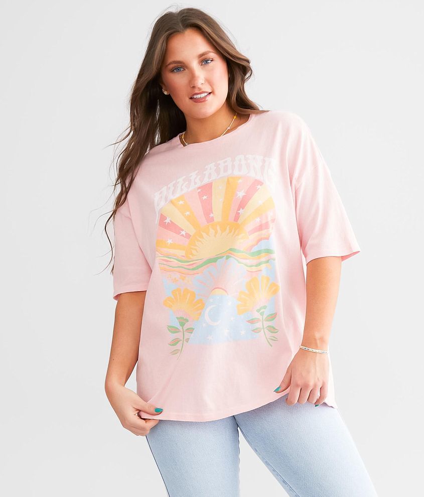 Billabong Good Vibes Oversized T-Shirt front view