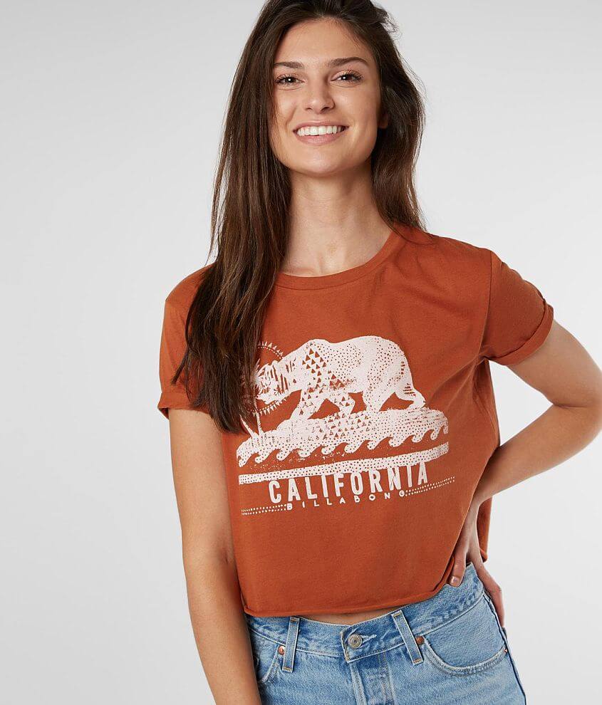 Billabong Cali Bear Cropped T-Shirt front view