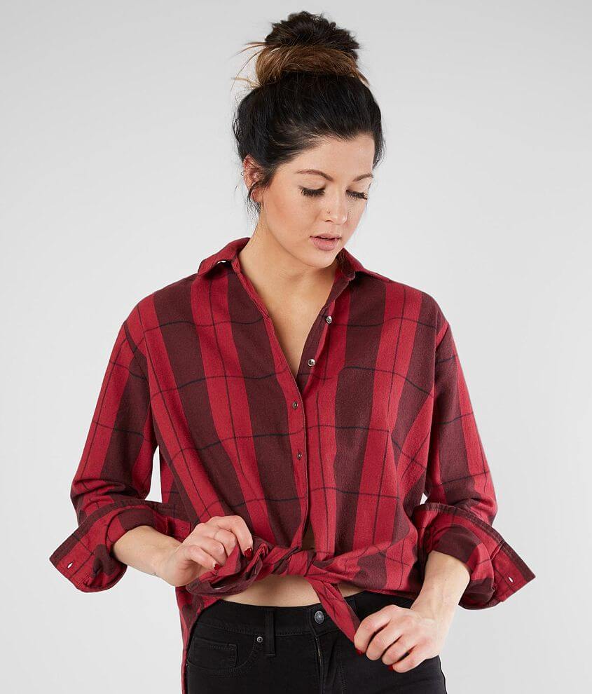 Billabong Cozy Down Flannel Shirt front view