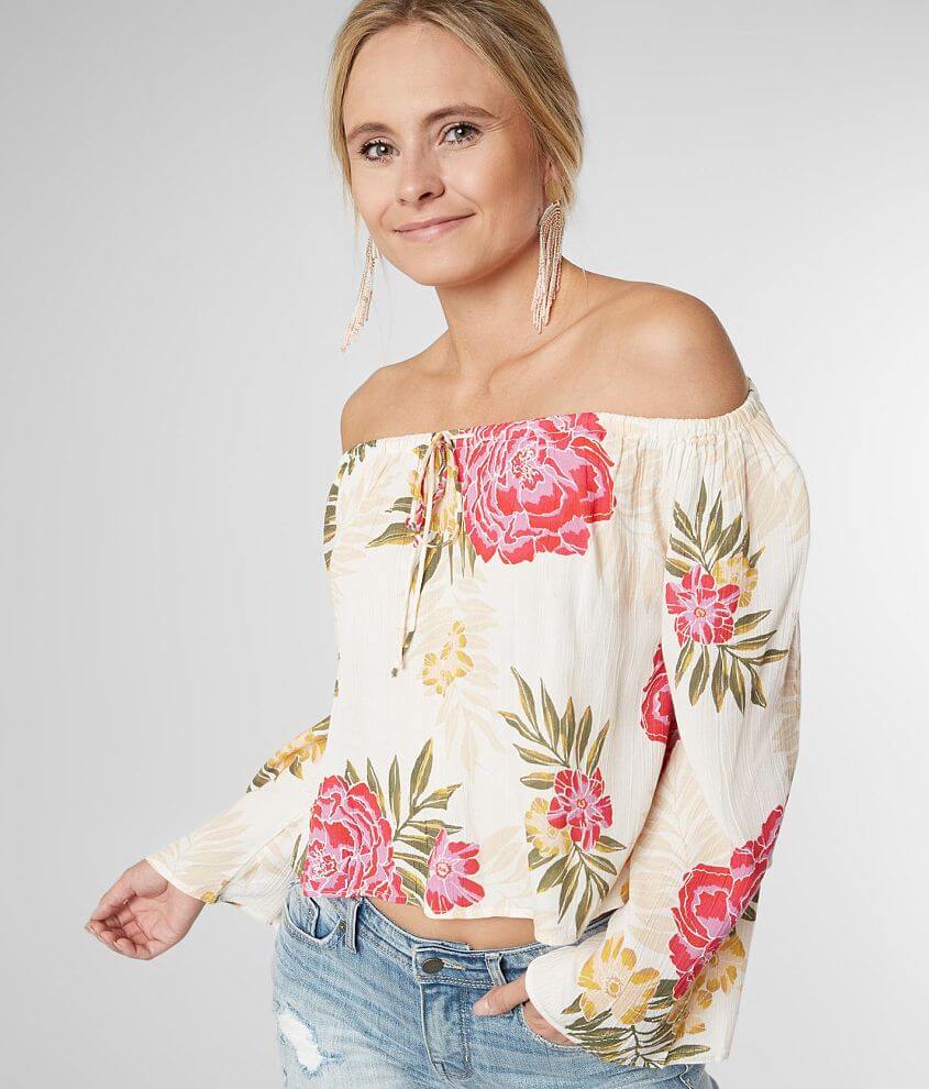 Billabong Light It Up Off The Shoulder Top front view