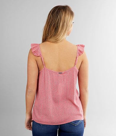 Billabong Main Squeeze Ruffle Tank Top BACK
