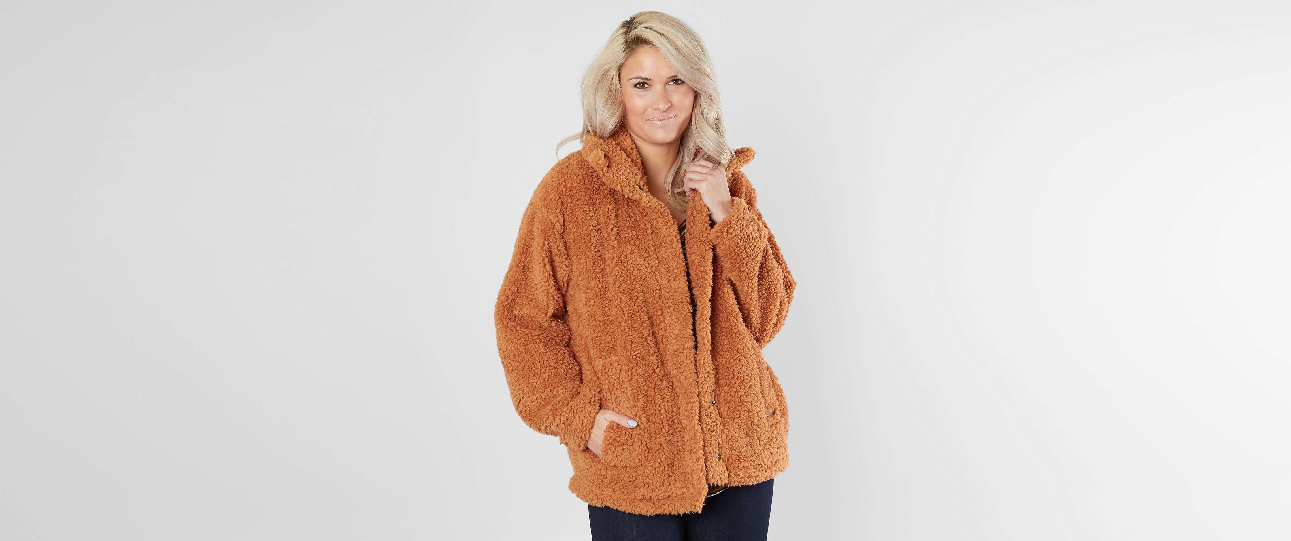 billabong cozy days faux fur jacket