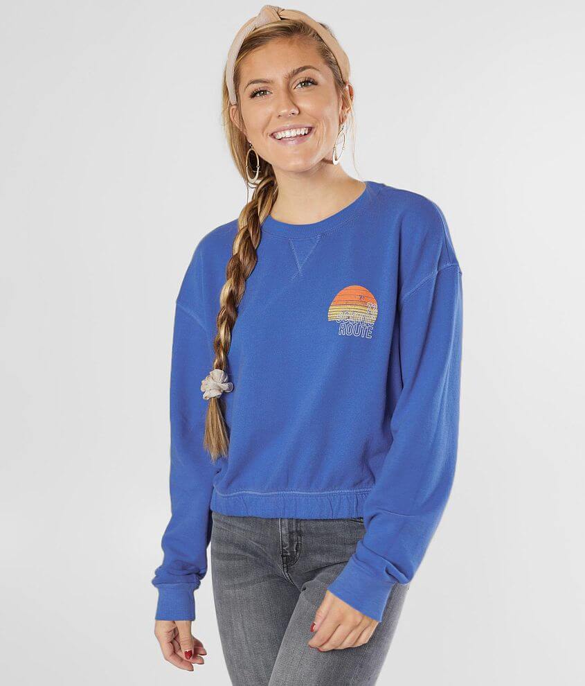 Billabong Sun Faded Sweatshirt - Women's Sweatshirts in Saphire Blue ...