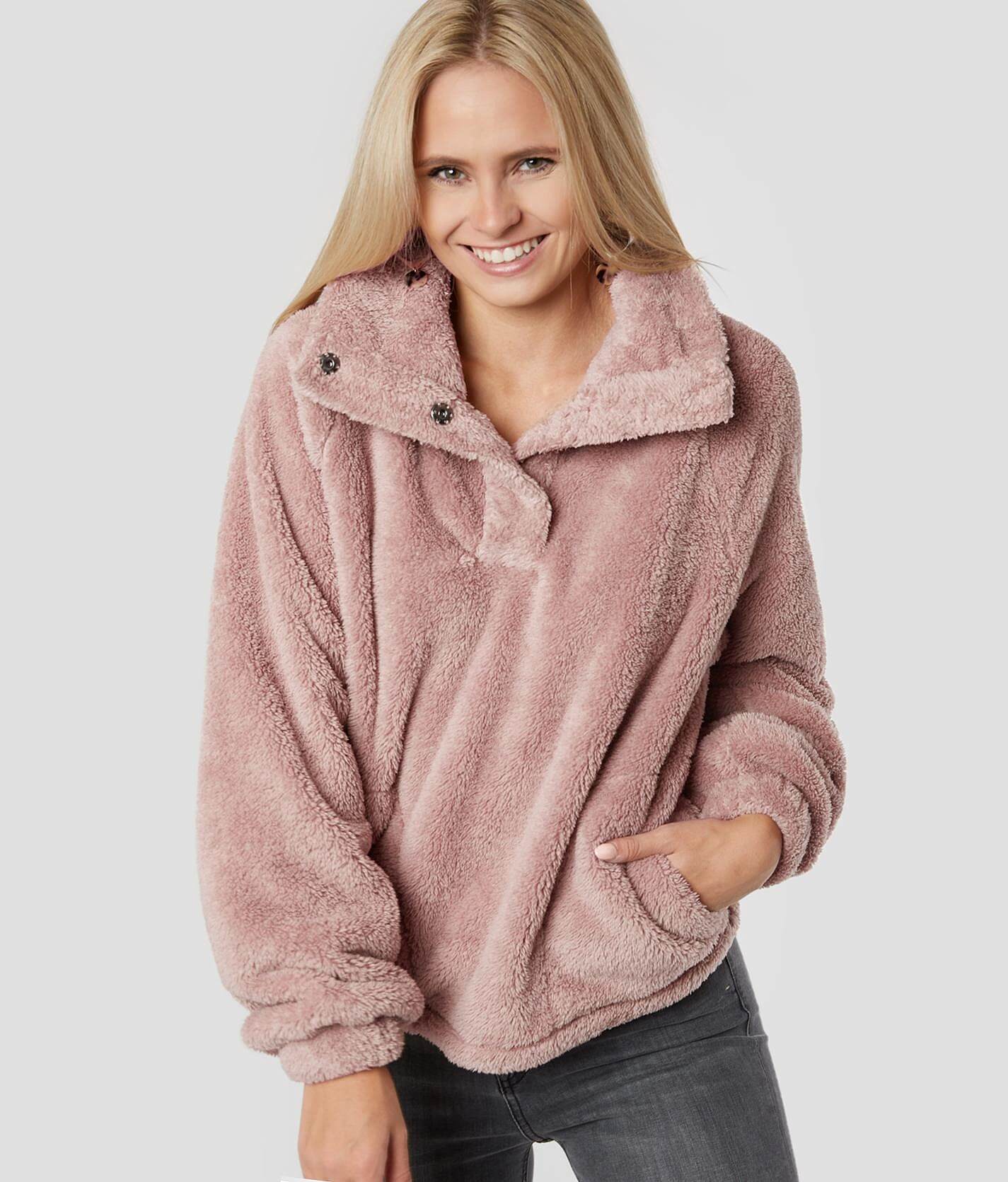 women sherpa pullover