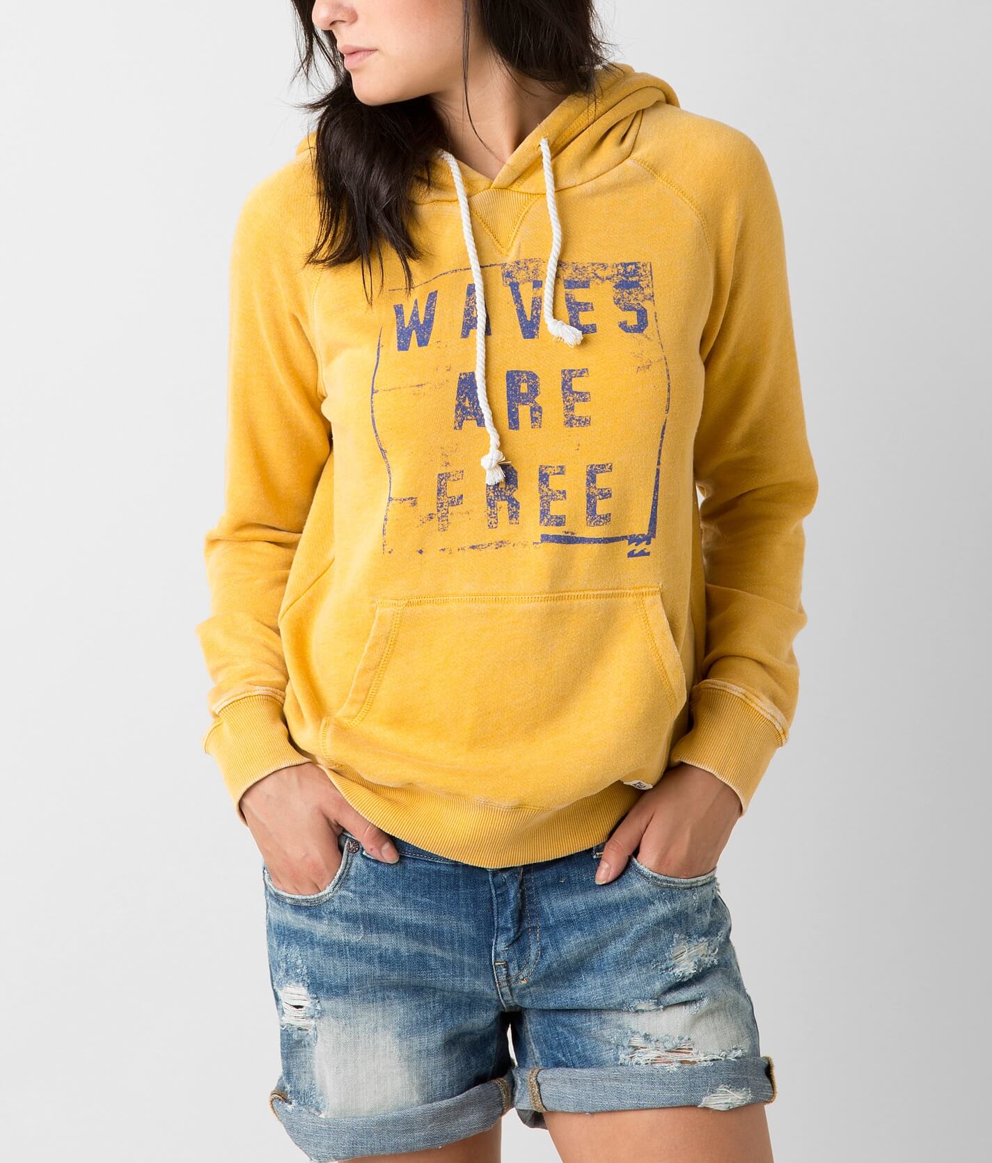 billabong yellow sweatshirt