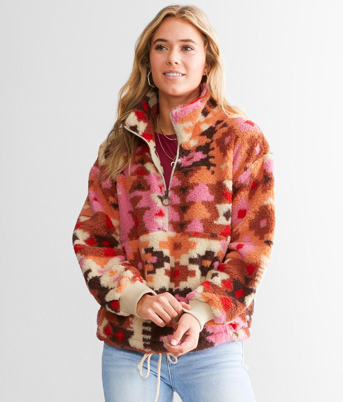 Billabong Time Off Wubby Pullover - Women's Sweatshirts in Canyon