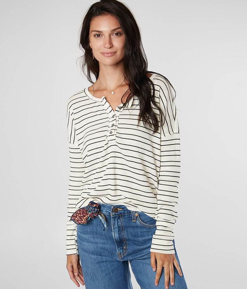 Billabong Any Day Thermal Henley Top front view