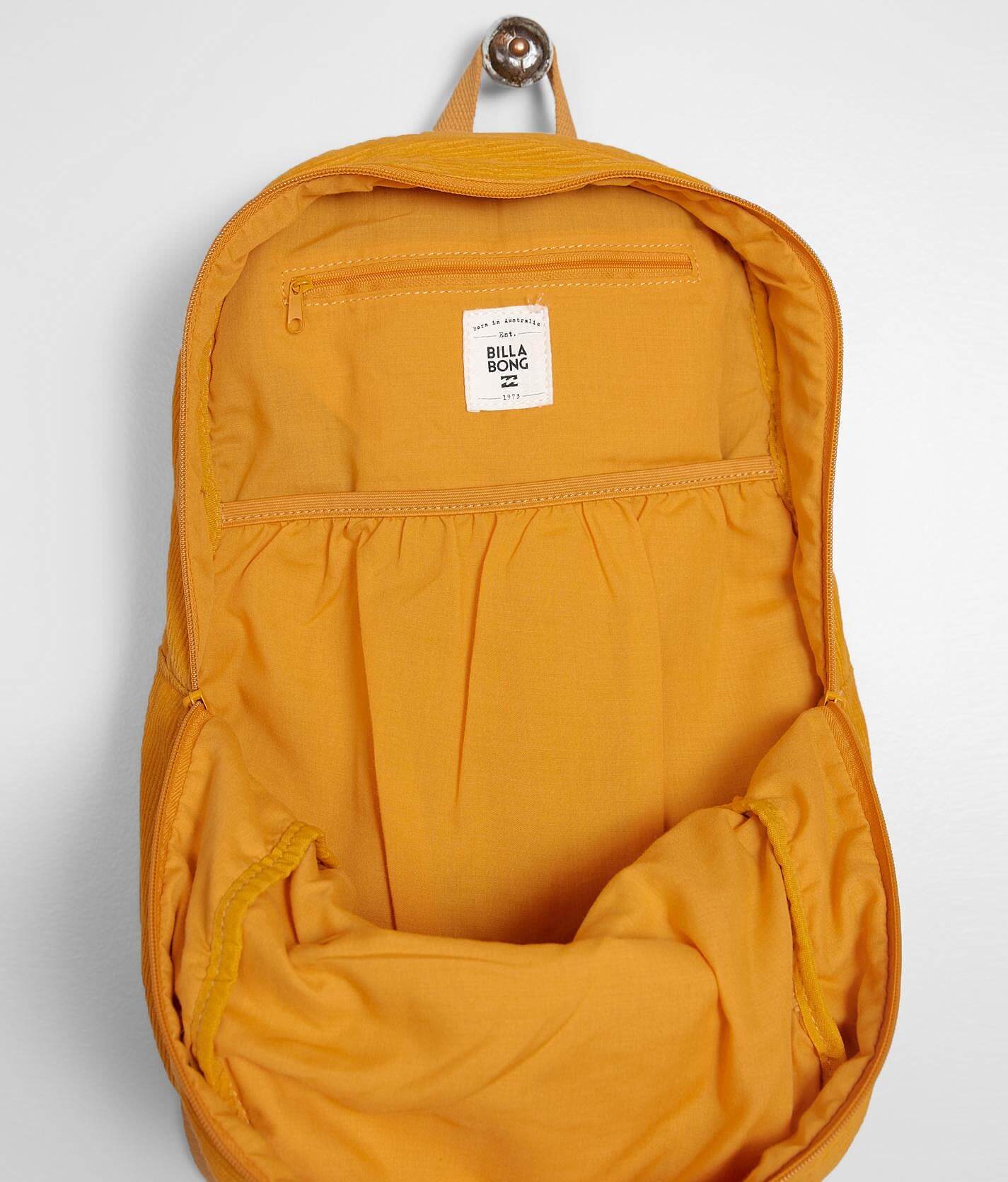 billabong yellow backpack