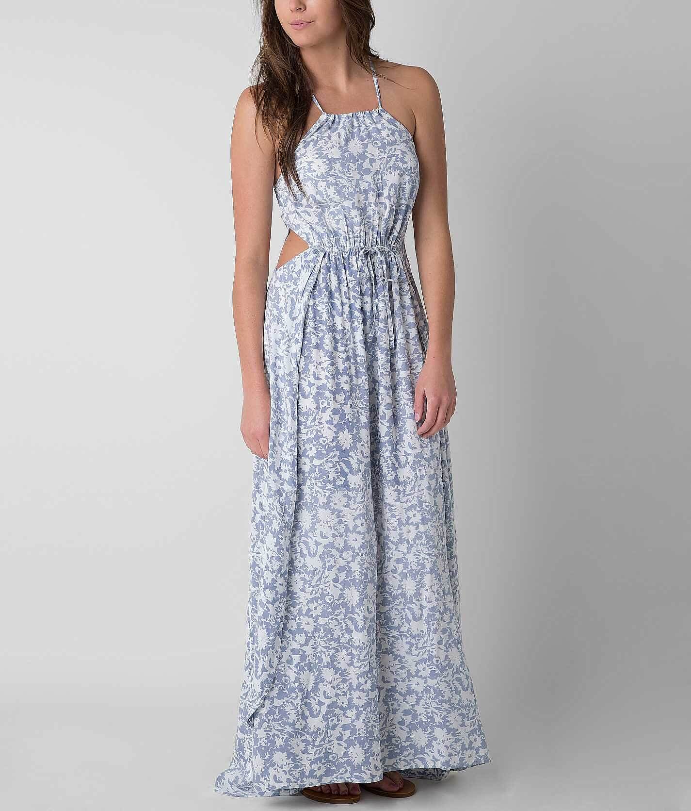 sea blue maxi dress