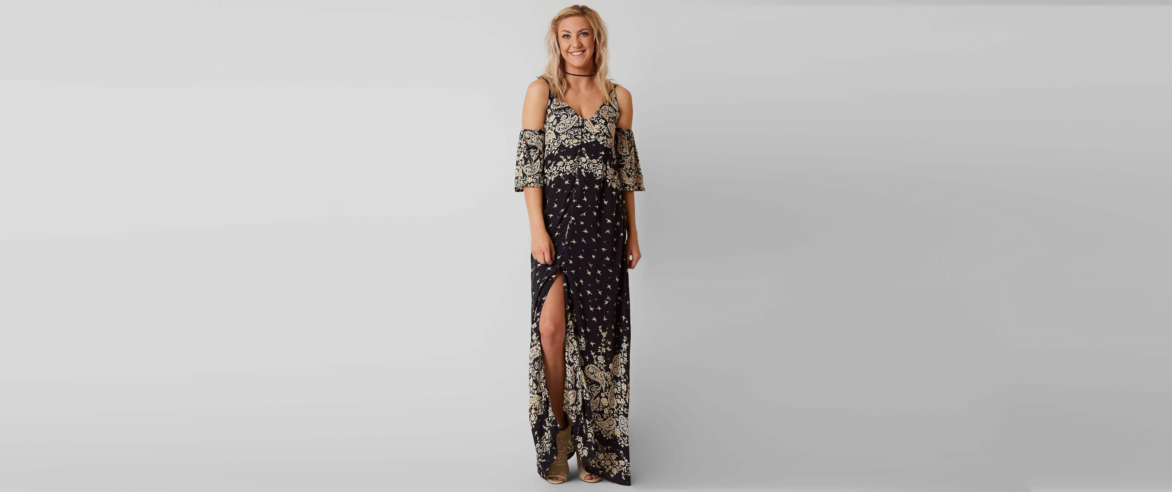 Billabong Desert Dance Maxi Dress - Clothing in Black White | Buckle