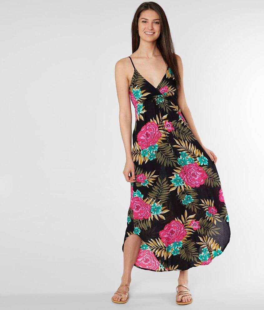 Billabong Like Minded Floral Maxi Dress front view