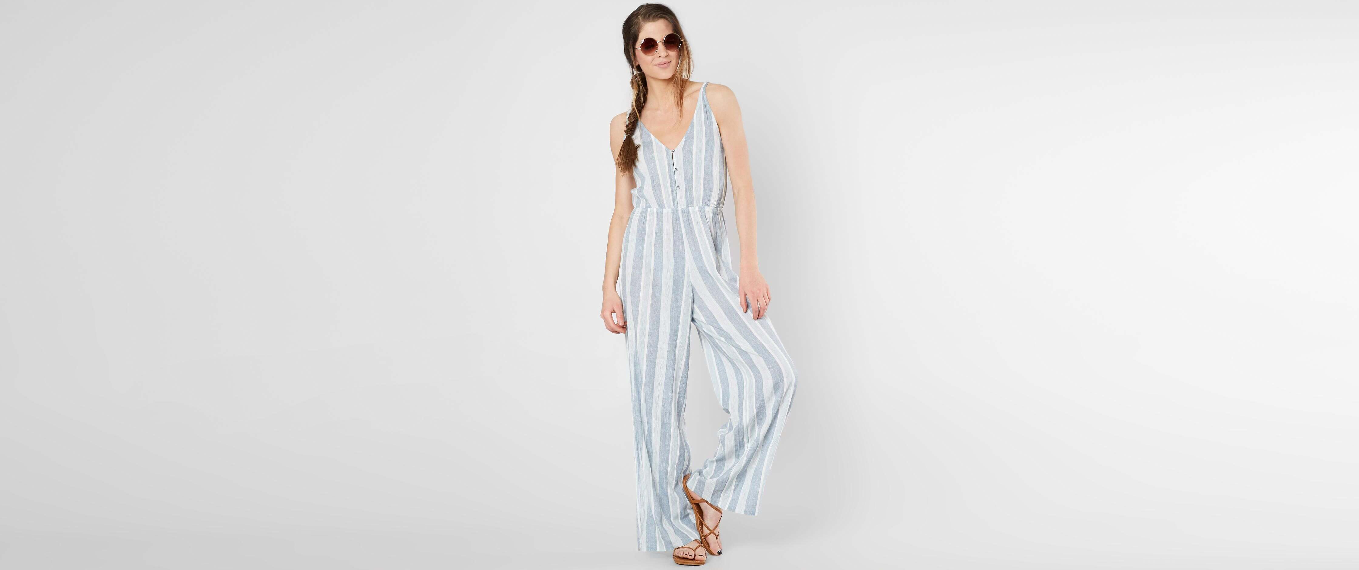 billabong striped jumpsuit