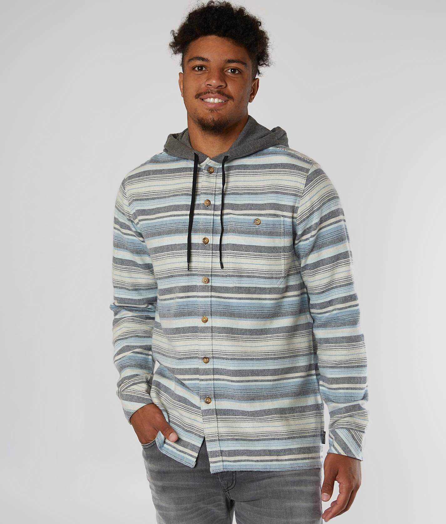 men's flannel hooded shirts