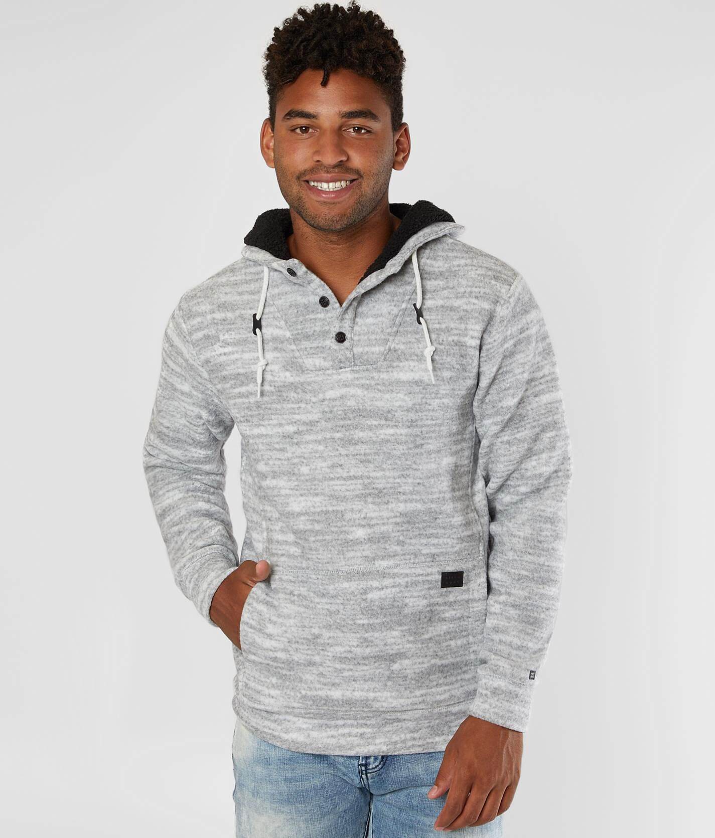 fleece henley sweatshirt