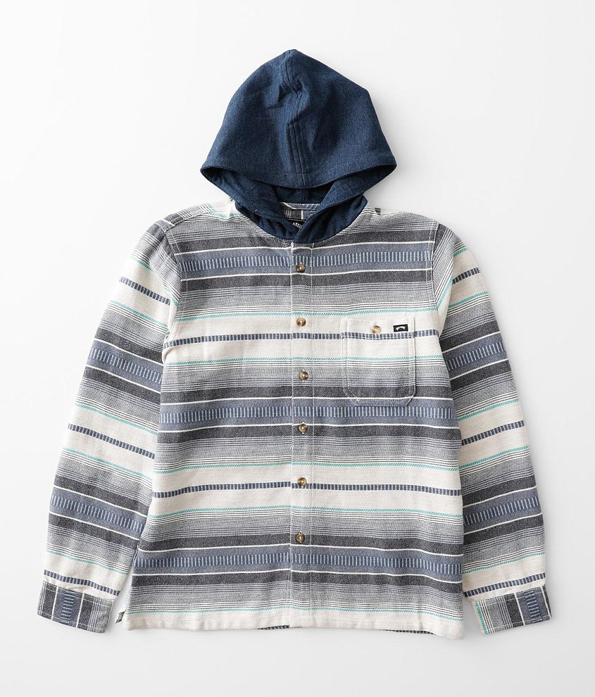 Boys - Billabong Baja Hooded Flannel Shirt