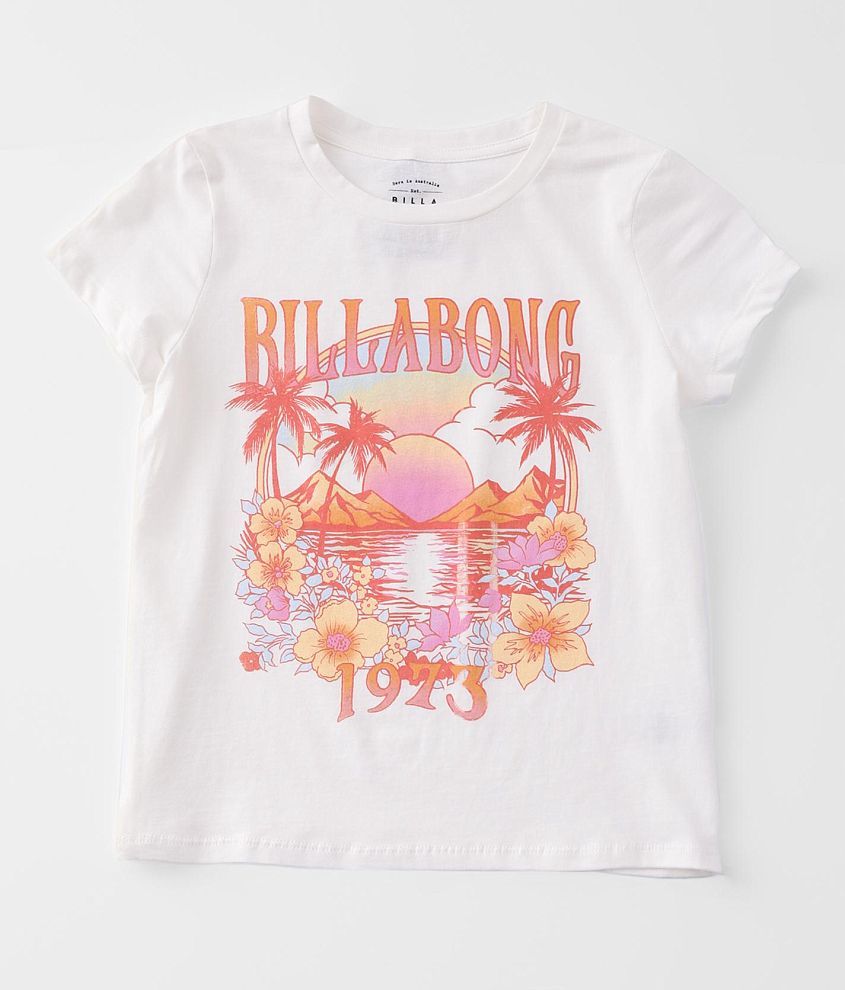 Girls Billabong After Sunset T Shirt Girls T Shirts In Salt Crystal Buckle