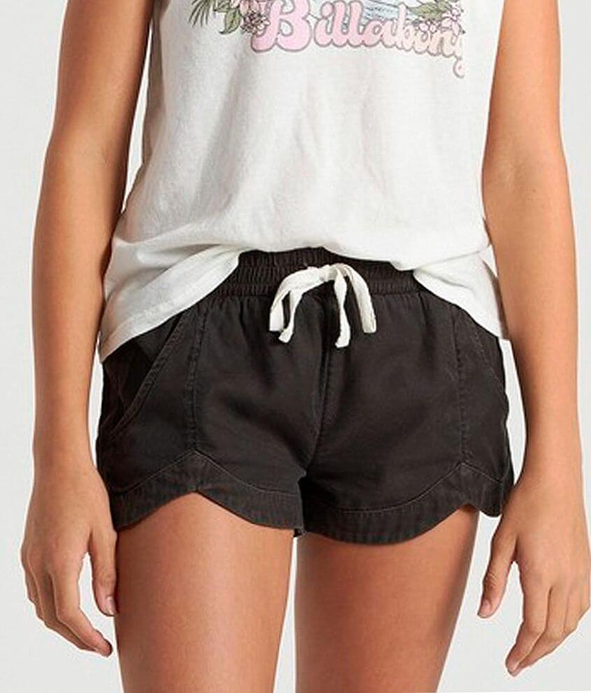 Girls Billabong Mad For You Short Girls Shorts In Off Black Buckle 