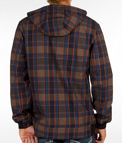 Burton Softshell Plaid Jacket back view
