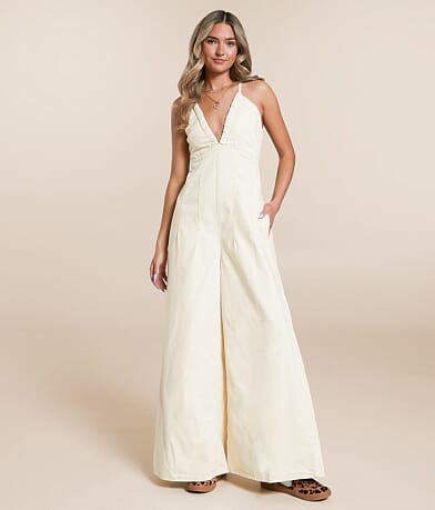 By Together Halter Strappy Jumpsuit front view