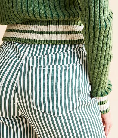 DH Apparel High Rise Wide Leg Striped Stretch Pant BACK_POCKET
